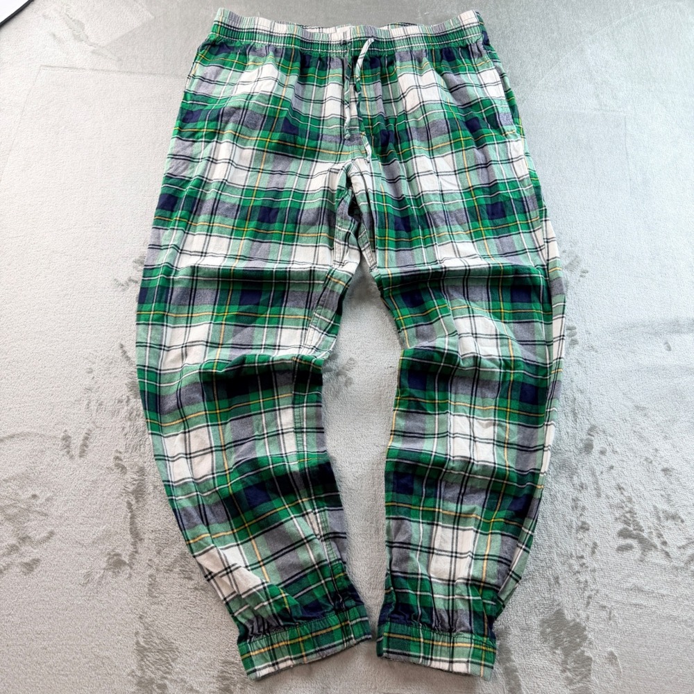 Goodfellow & Co Men's Large Green Plaid Flannel‎ Pajama Pants